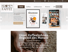 Tablet Screenshot of kronenkaffee.de